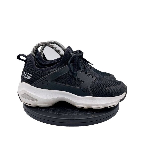 Skechers D'Lite 3.0 Ultra Air-Cooled Memory Foam Black Print Size 7.5 - Picture 1 of 9